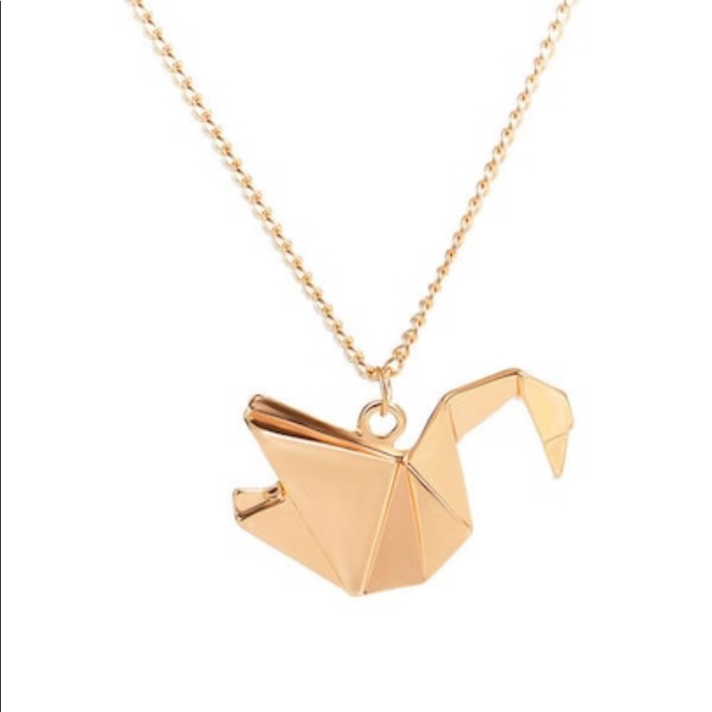 Origami Paper Crane Necklace / (OS) - Picture 3 of 4